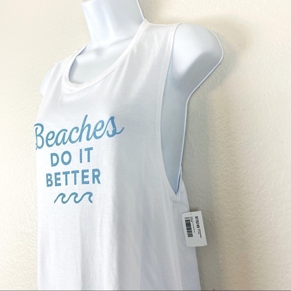 BCBGeneration Graphic Beaches Do It Better Muscle Tank Sizes M&L - Picture 2 of 9